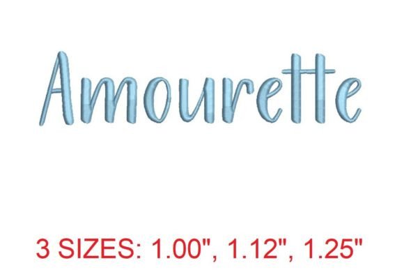 Amourette Embroidery Font: Elegant Script for Machine Stitching