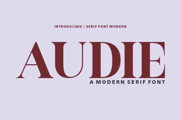 Audie: A Modern Serif Font for Bold Headlines