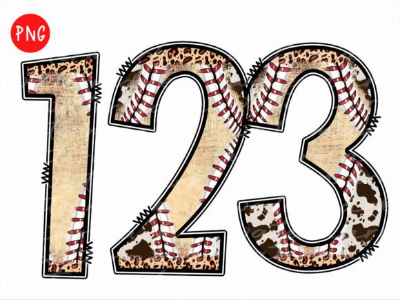 Baseball Doodle Alphabet Bundle PNG