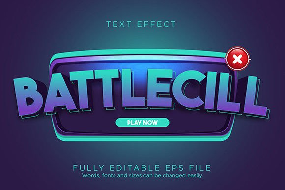 Battlecry Game UI Text Effect Font Type