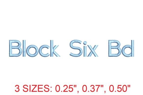 Block Six Bold: A Striking Embroidery Typeface