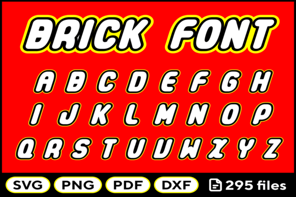 Blocks Font: SVG, PNG, PDF & DXF Alphabet for Crafting