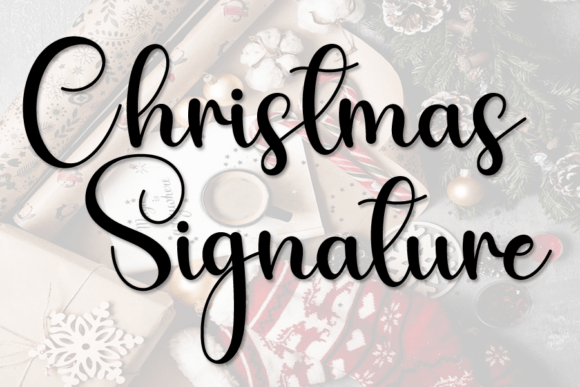 Christmas Signature: A Handwritten Script for Elegant Designs