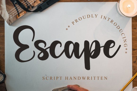 Escape: Charming Handwritten Font for Elegant Designs