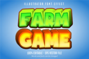 Farm Game Text: Editable Font for Creative Projects