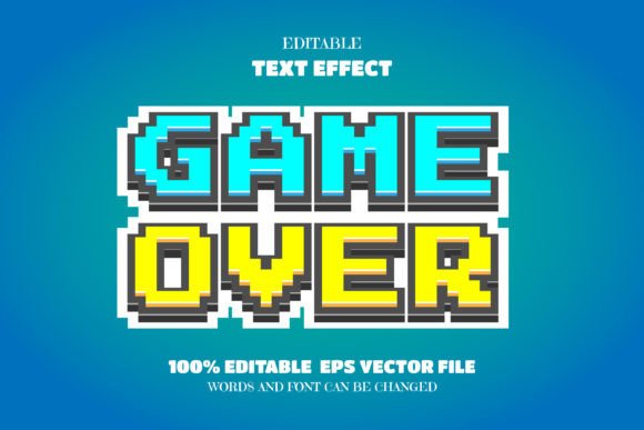 Game Over Text: Editable Font Effect for Bold Designs