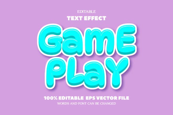 Game Play Text: Editable Font Effect for Dynamic Designs