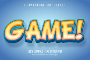 Game Text, 3D Editable Font Effect