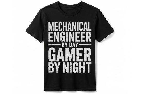 Mechanical Engineer Gamer T-Shirt Design