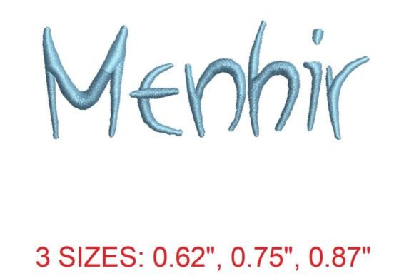Menhir Embroidery Font: Bold Stitching Style