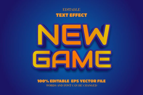 New Game Text: Editable Font Effect for Modern Design