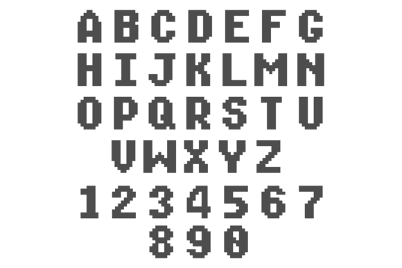 Retro Pixel Alphabet: The 8-Bit Game Font