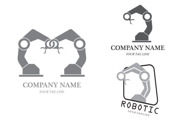 Robot Logo Illustration Design: A Modern Typeface for Tech Branding