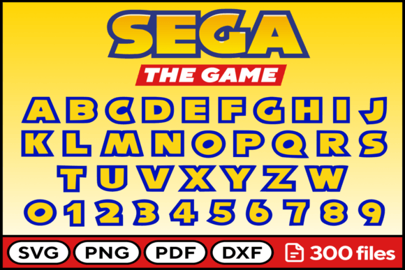 SEGA Game Font Svg Png Pdf Dxf