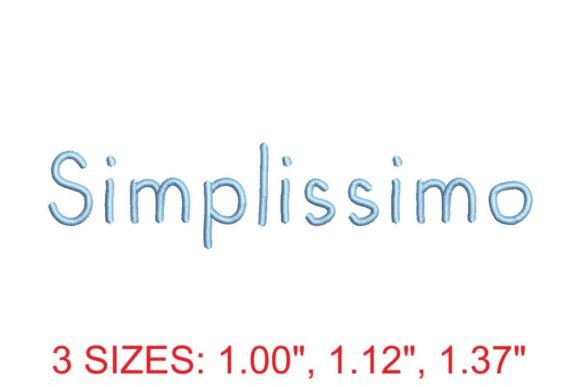 Simplissimo Medium Embroidery Font