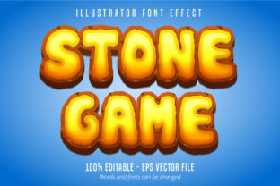 Stone Game Text: Editable Font Effect for Bold Designs
